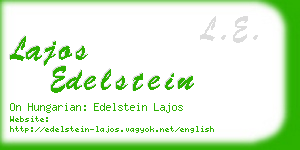 lajos edelstein business card